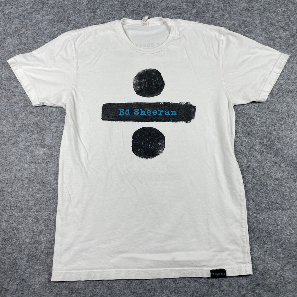 Ed Sheeran T Shirt Mens M White Divide Tour 2017 North America Concert Merch